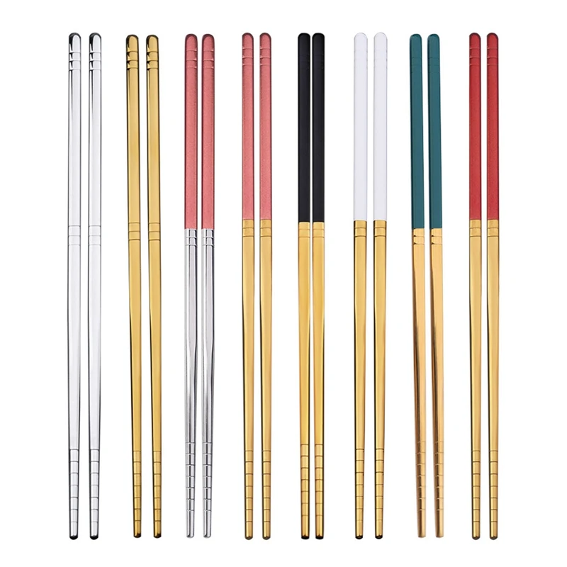 1 Pair Stainless Steel Chopsticks Non-Slip Chinese Reusable Metal Chopstick for Sushi Hashi Food Sticks Tableware Kitchen Tools
1 Pair Stainless Steel Chopsticks Non-Slip Chinese Reusable Metal Chopstick for Sushi Hashi Food Sticks Tableware Kitchen Tools