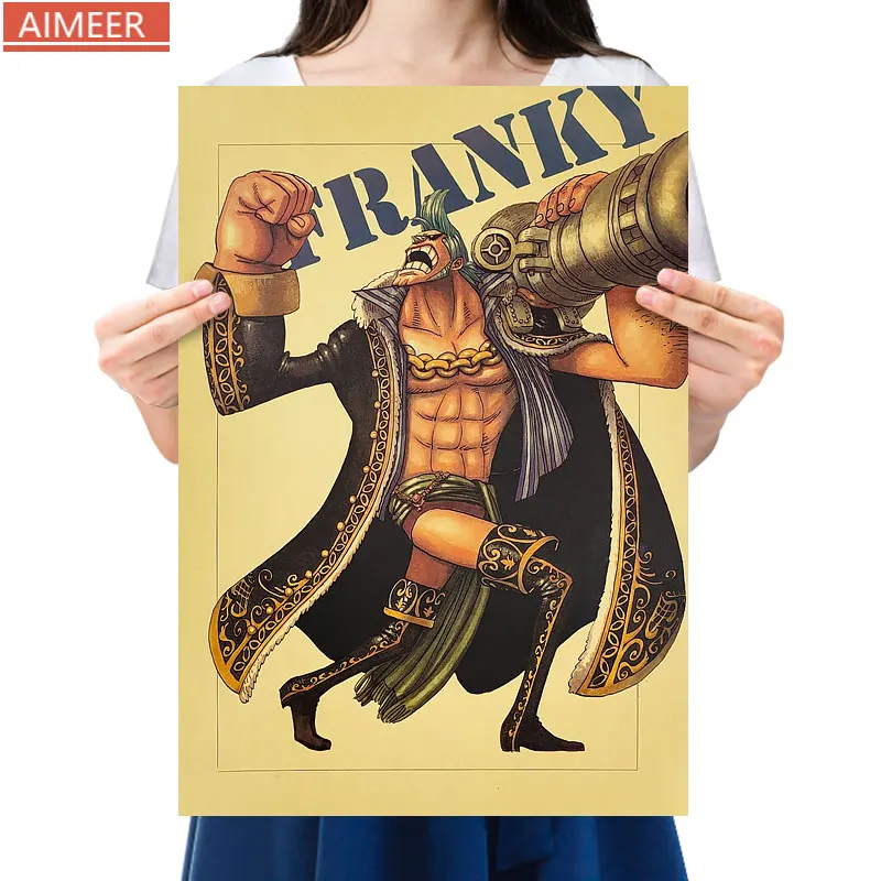 AIMEER Classic Anime One Piece Cartoon Characters Frank Poster Kraft Paper Poster Retro Cafe Decoration Painting 51*36cm
AIMEER Classic Anime One Piece Cartoon Characters Frank Poster Kraft Paper Poster Retro Cafe Decoration Painting 51*36cm