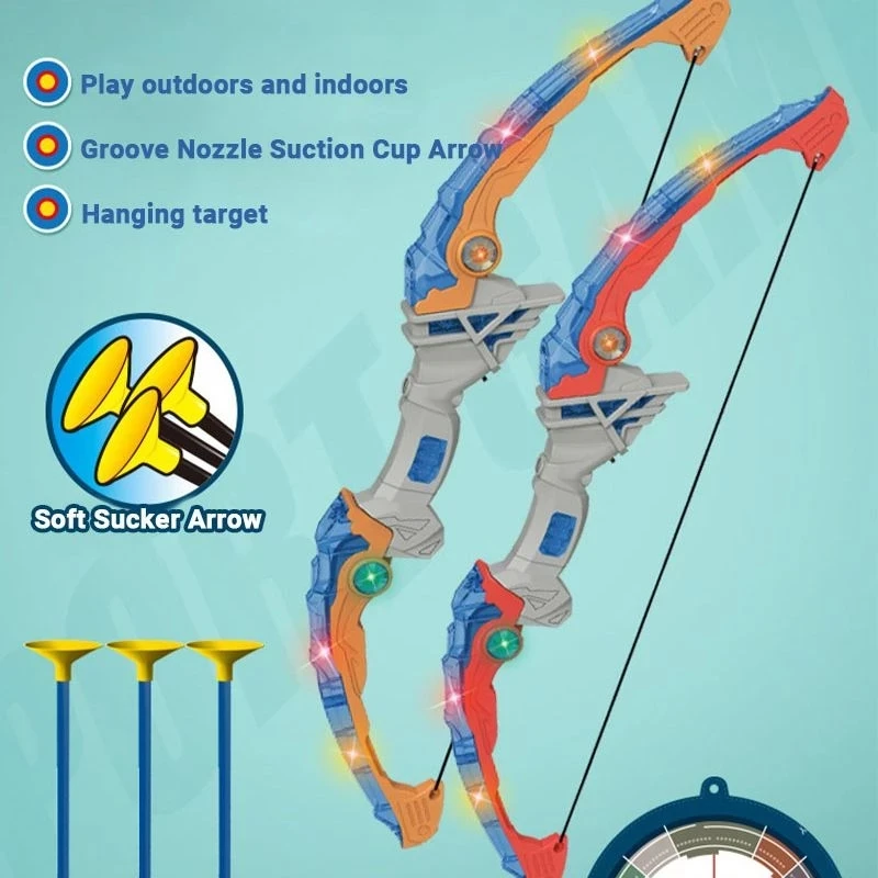 Детская игрушка на открытом воздухе, набор пластиковых луков и стрел, мигающая имитация стрельбы, Портативная Игрушка для развлечения роди...
Детская игрушка на открытом воздухе, набор пластиковых луков и стрел, мигающая имитация стрельбы, Портативная Игрушка для развлечения роди...
