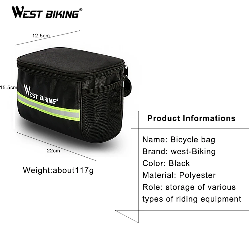 WEST BIKING Cycling Bike Bag Bicycle Front Bag Reflective MTB Bike Cycling Basket Pannier Frame Tube Cycling Front Handlebar Bag
WEST BIKING Cycling Bike Bag Bicycle Front Bag Reflective MTB Bike Cycling Basket Pannier Frame Tube Cycling Front Handlebar Bag