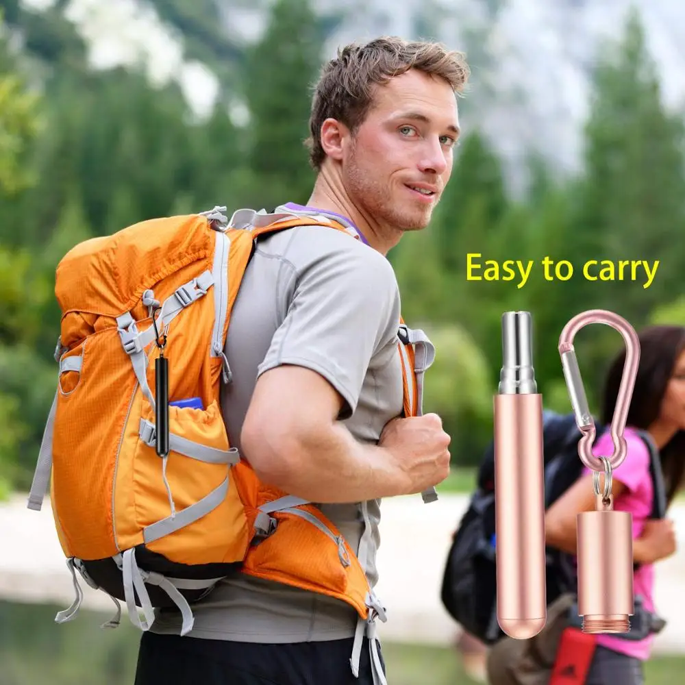 Telescopic Metal Drinking Straw Collapsible Reusable Straw Portable Stainless Steel Straw with Case and Brush for Travel Outdoor
Telescopic Metal Drinking Straw Collapsible Reusable Straw Portable Stainless Steel Straw with Case and Brush for Travel Outdoor