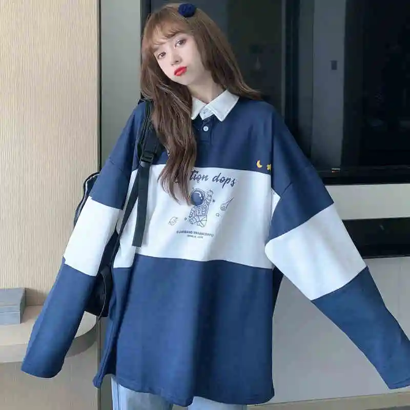 Japanese Kawaii Astronaut Polo Shirt Long-Sleeved Sweater T-Shirt Girls Sweet School Clothes Aesthetic Goth Women Vintage Tops
Japanese Kawaii Astronaut Polo Shirt Long-Sleeved Sweater T-Shirt Girls Sweet School Clothes Aesthetic Goth Women Vintage Tops