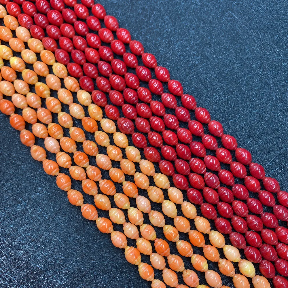 Red Carved Beads Coral Beads 6x8mm Rice Shape DIY Handmade Necklace Bracelet Earrings Accessories Ladies Jewelry Crafts Charm
Red Carved Beads Coral Beads 6x8mm Rice Shape DIY Handmade Necklace Bracelet Earrings Accessories Ladies Jewelry Crafts Charm