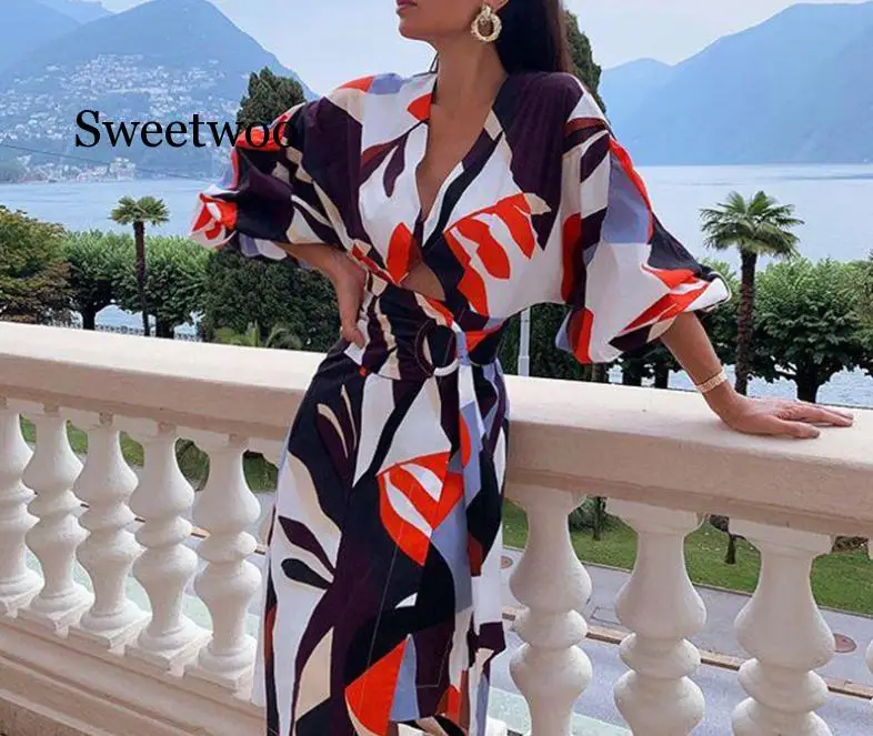 Women Floral Print Chiffon Sexy Dress Summer Beach Casual V Neck Short Sleeve Bandage Party Dress
Women Floral Print Chiffon Sexy Dress Summer Beach Casual V Neck Short Sleeve Bandage Party Dress