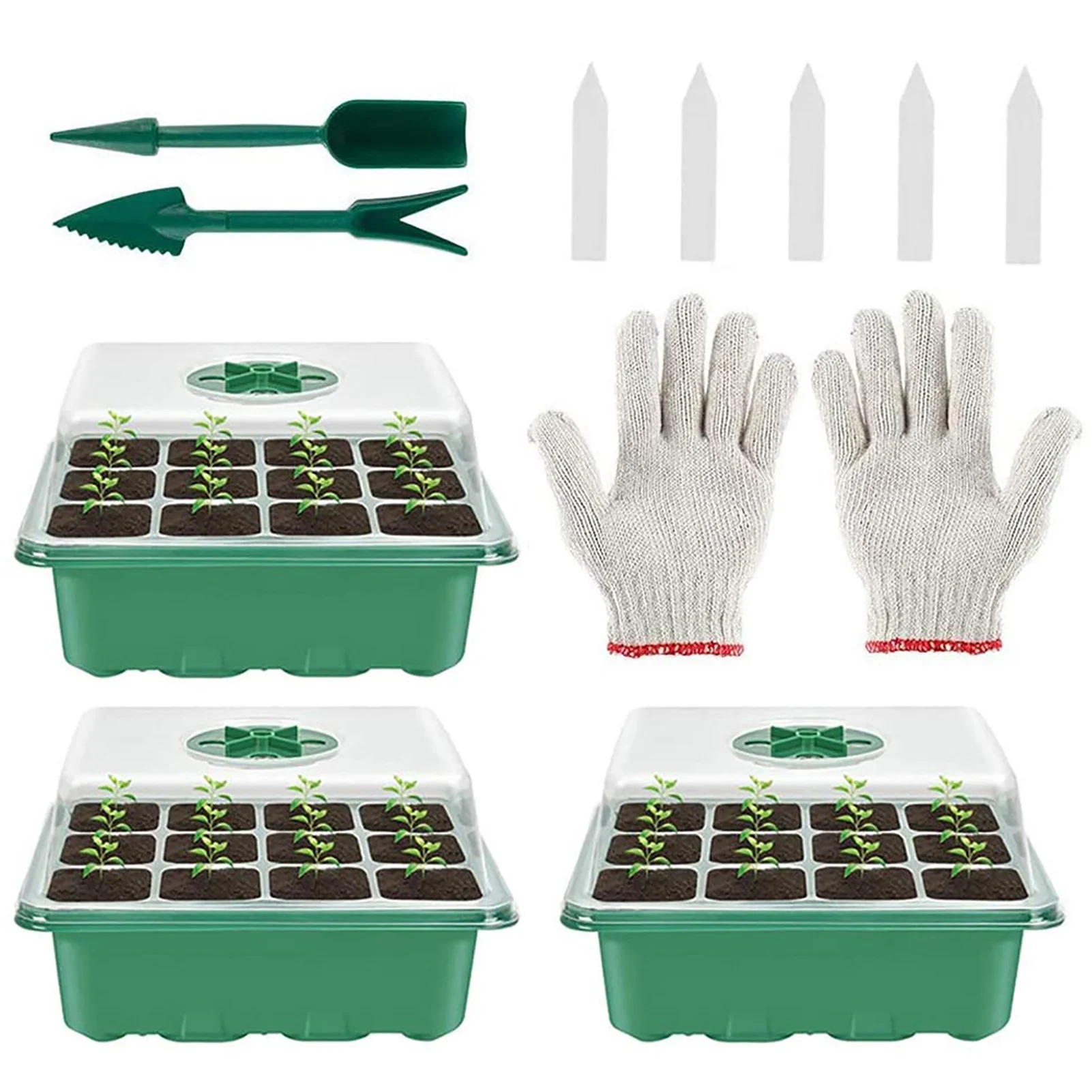 12-hole Plastic Moisturizing Seedling Box Seed Starter Kit Plant Propagator Tray Set Germination Grow Kit
12-hole Plastic Moisturizing Seedling Box Seed Starter Kit Plant Propagator Tray Set Germination Grow Kit
