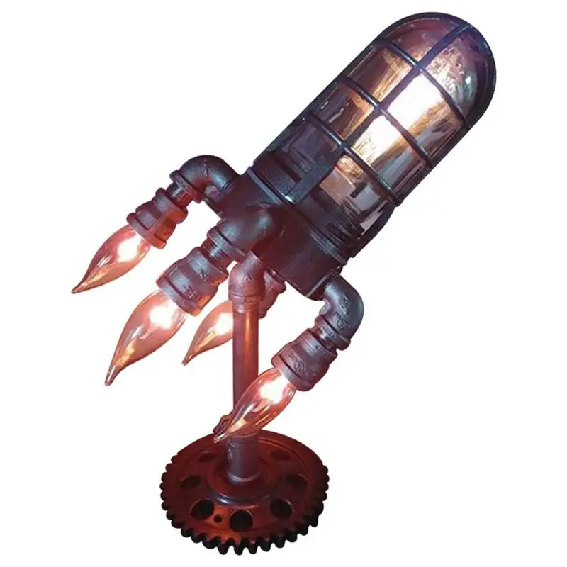 Retro Steampunk Rocket Lamp Cool LED Table Lamp Rocket Night Light for Home Office Decoration
Retro Steampunk Rocket Lamp Cool LED Table Lamp Rocket Night Light for Home Office Decoration