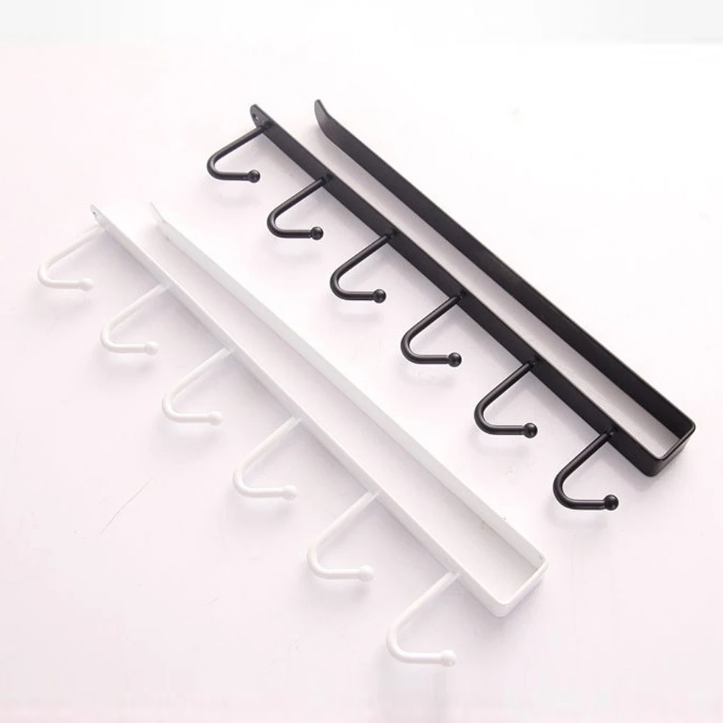 Black/White Iron 6 Hooks Cup Holder Hanging Bathroom Hanger Kitchen Organizer Cabinet Door Shelf Removed Storage Rack Home Decor
Black/White Iron 6 Hooks Cup Holder Hanging Bathroom Hanger Kitchen Organizer Cabinet Door Shelf Removed Storage Rack Home Decor