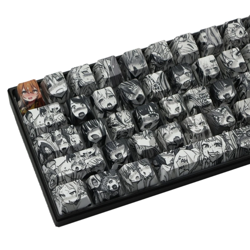 PBT 71 key Ahegao Keycap Dye Sublimation OEM Profile Japanese Anime Keycap for cherry Gateron Kailh switch GK61 GK64
PBT 71 key Ahegao Keycap Dye Sublimation OEM Profile Japanese Anime Keycap for cherry Gateron Kailh switch GK61 GK64