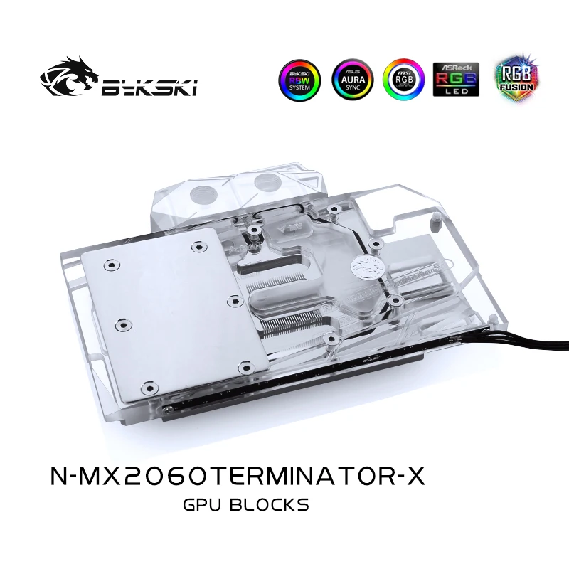 Водяной блок Bykski для MAXSUN RTX2060 6G TERMINATOR V2 полностью покрывающая медная стандартная