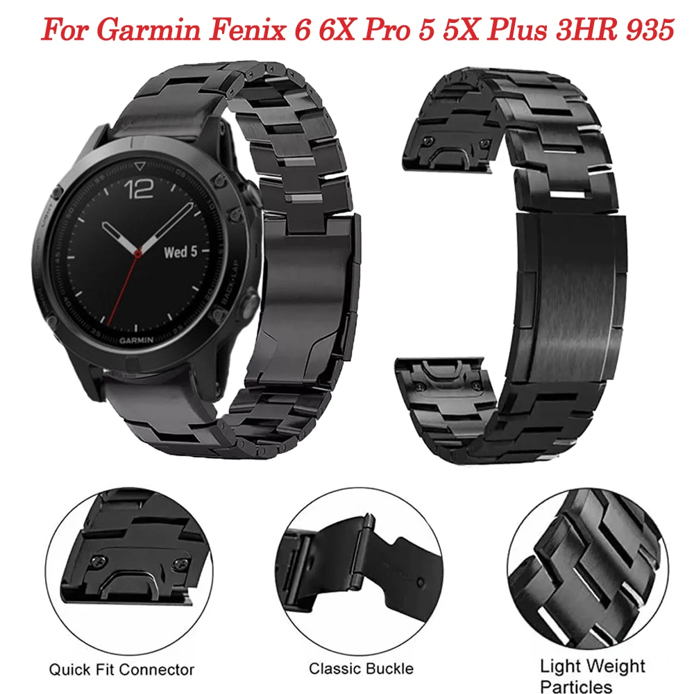 Strap For Garmin Fenix 6Pro 5 6 5X 6X 3HR 5 Plus MK1 Wristband Quickfit 26/22mm Titanium Alloy Watch Band For Forerunner 935/945
Strap For Garmin Fenix 6Pro 5 6 5X 6X 3HR 5 Plus MK1 Wristband Quickfit 26/22mm Titanium Alloy Watch Band For Forerunner 935/945