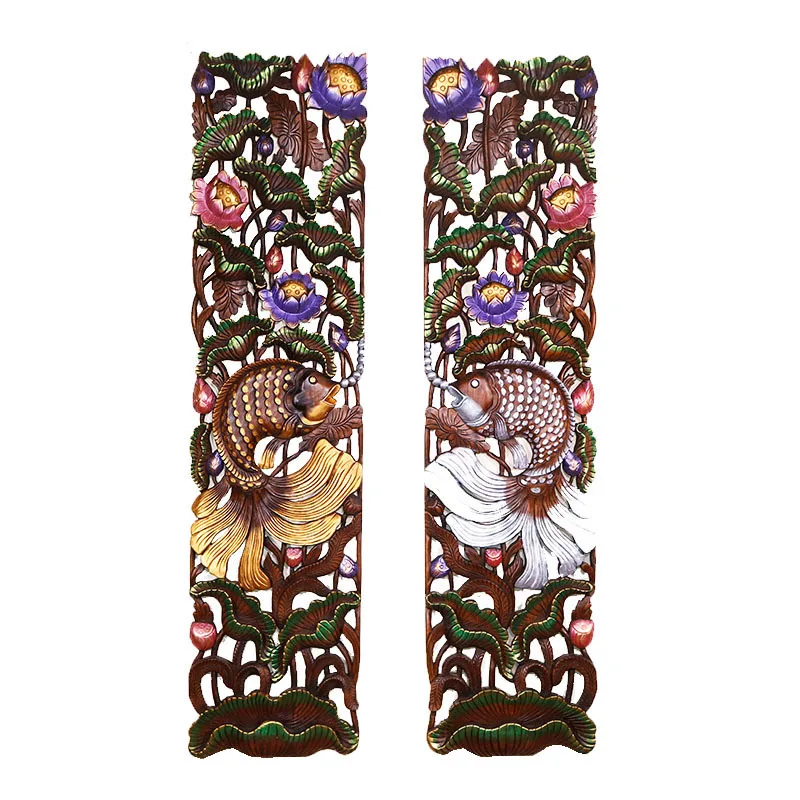 Thailand imported teak color rich fish carving board sauna club entrance soft wall decoration pendant wall hanging
Thailand imported teak color rich fish carving board sauna club entrance soft wall decoration pendant wall hanging
