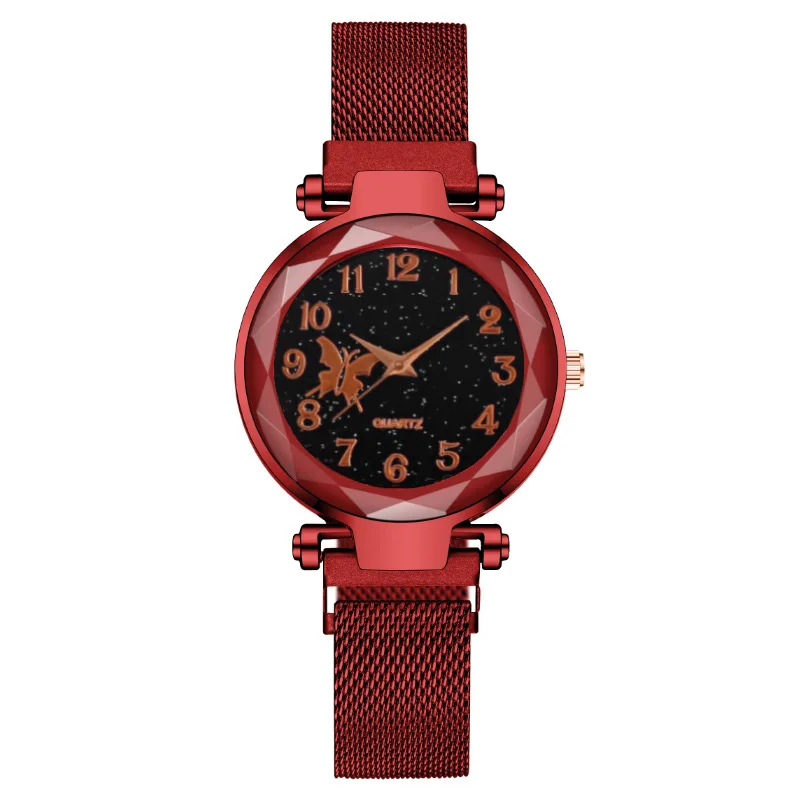 MREURIO Women Watches Butterfly Starry Sky Delicate Dial Magnetic Band Quartz Wrist Watch for Female Luxury Simple Clock Gifts 
MREURIO Women Watches Butterfly Starry Sky Delicate Dial Magnetic Band Quartz Wrist Watch for Female Luxury Simple Clock Gifts