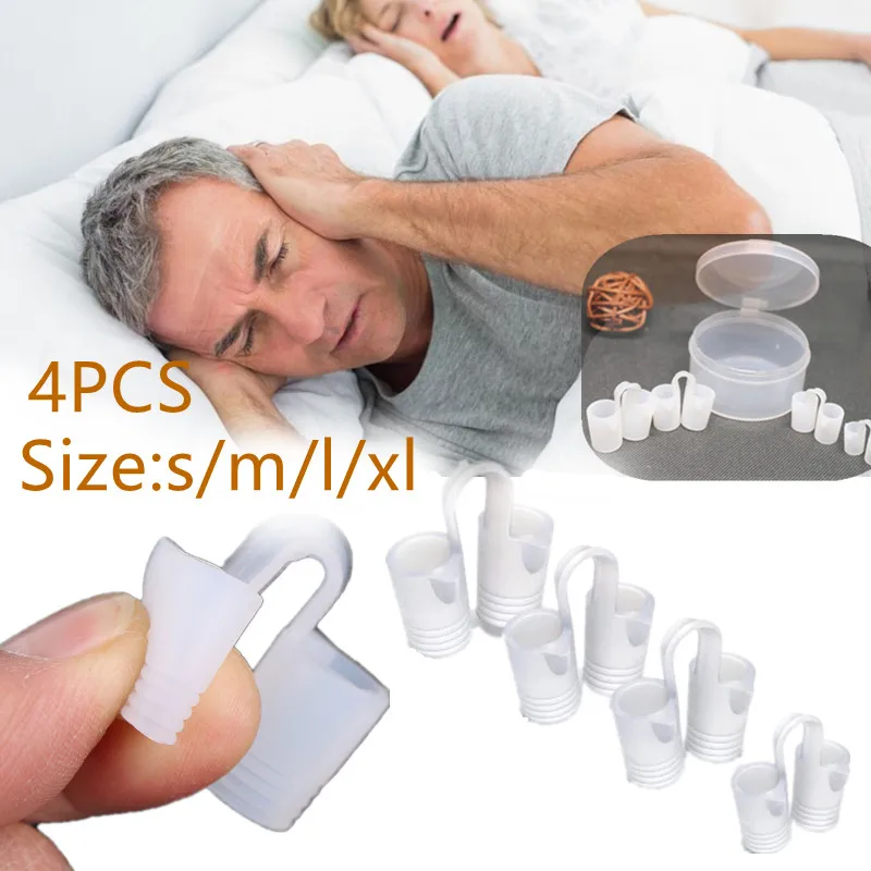 4PC Silicone Anti Snoring Nose Vents Clip Relieve Snore Stopper Guard Nasal Dilator Easy Sleeping Breath Aid 4 Sizes
4PC Silicone Anti Snoring Nose Vents Clip Relieve Snore Stopper Guard Nasal Dilator Easy Sleeping Breath Aid 4 Sizes