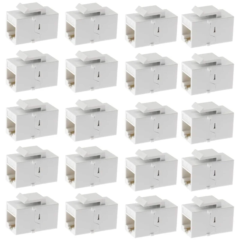 Ethernet Keystone Coupler, 20Pack Cat6 RJ45 Keystone Jack Inline Female Connectors
Ethernet Keystone Coupler, 20Pack Cat6 RJ45 Keystone Jack Inline Female Connectors