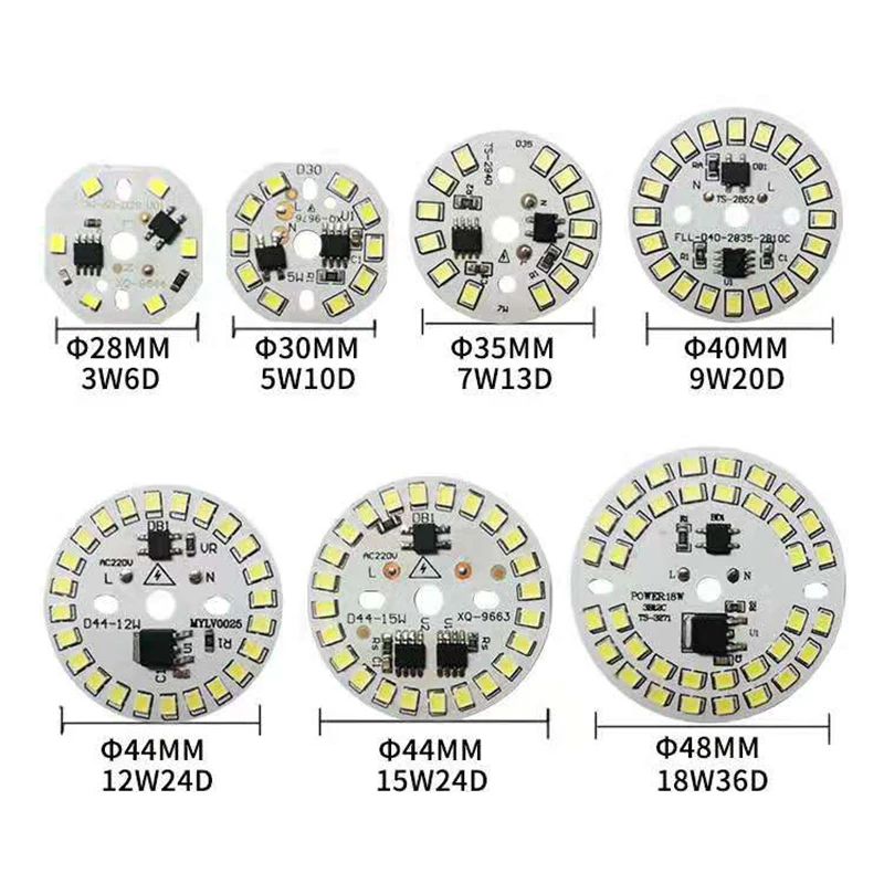 5pcs LED Chip Bulb Lamp Bead 3W-18W AC220V Smart IC LED Bean DOB For Bulb Light Driveless White /Warm /Red/Blue/Green/ Light.
5pcs LED Chip Bulb Lamp Bead 3W-18W AC220V Smart IC LED Bean DOB For Bulb Light Driveless White /Warm /Red/Blue/Green/ Light.
