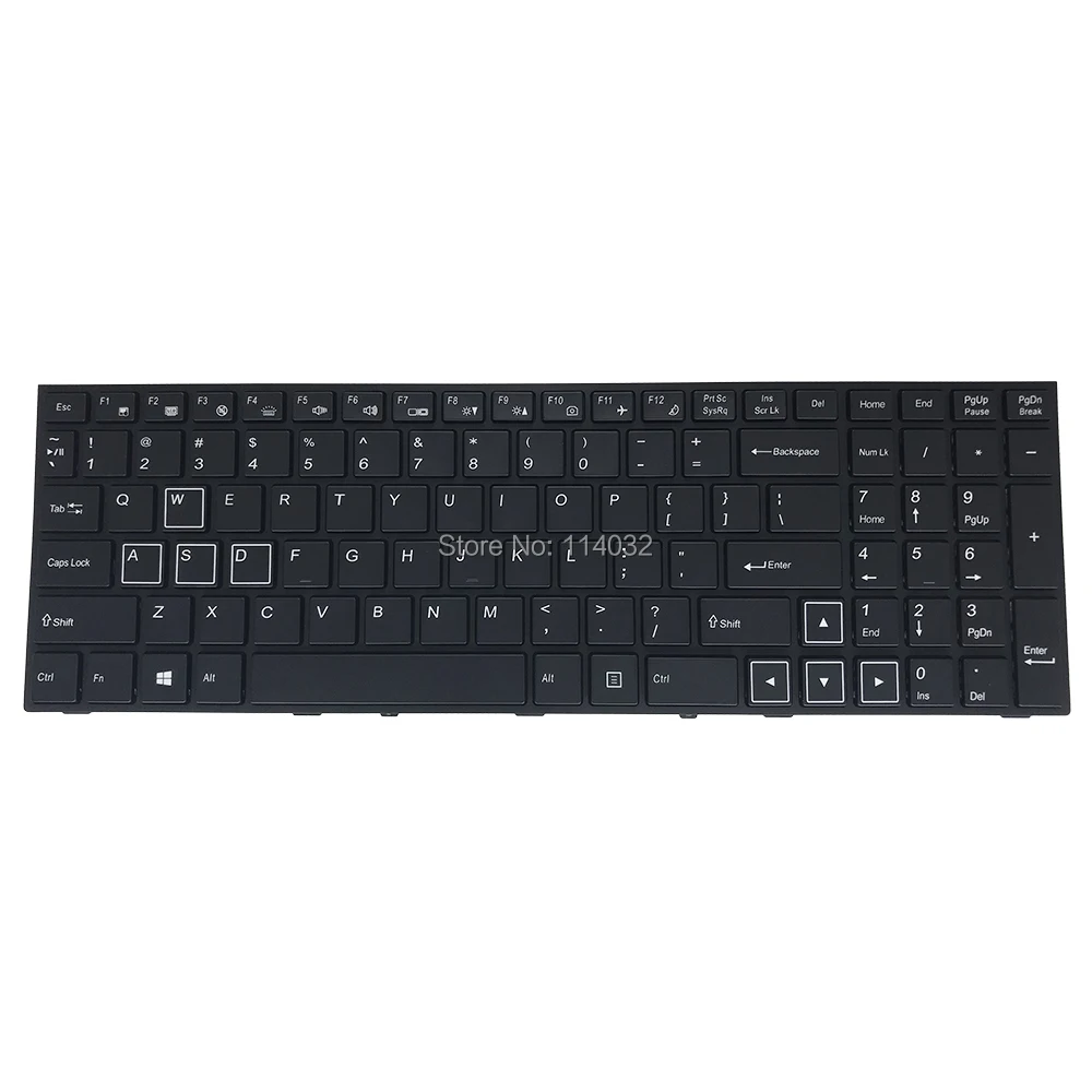 Сменные клавиатуры N155SC клавиатура с подсветкой для Clevo N150RF N151SC MP 13H83USJ430D