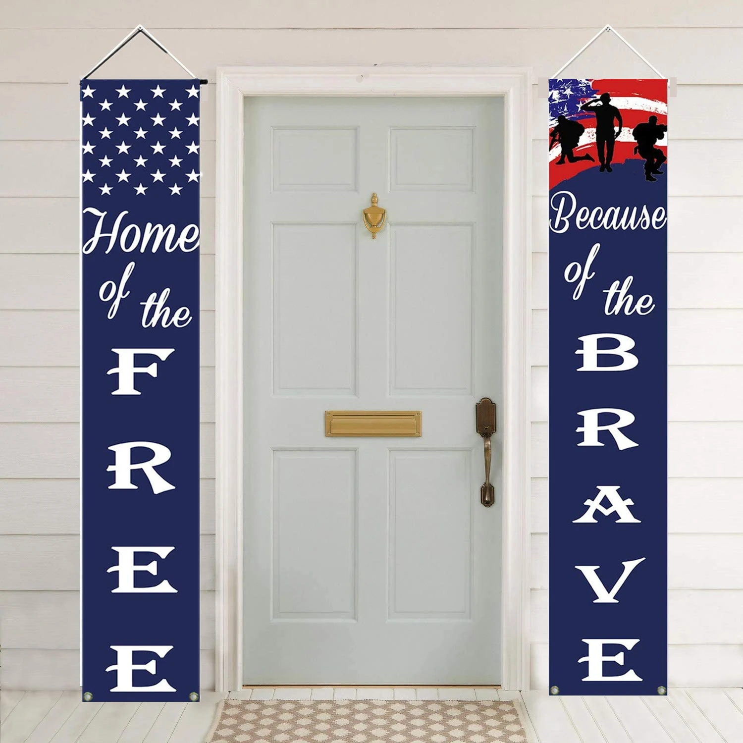 Independence Day American Patriotic Banner Decoration for 4th of July Porch Sign Hang Flag 12*72 inch
Independence Day American Patriotic Banner Decoration for 4th of July Porch Sign Hang Flag 12*72 inch