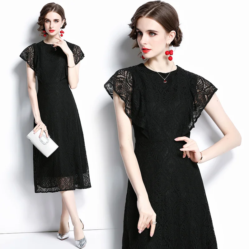 Simgent Black Lace Dress Women Fashion Bat Sleeve A Line Midi Long Party Summer Dresses Robe Femme Vestidos SG16911
Simgent Black Lace Dress Women Fashion Bat Sleeve A Line Midi Long Party Summer Dresses Robe Femme Vestidos SG16911