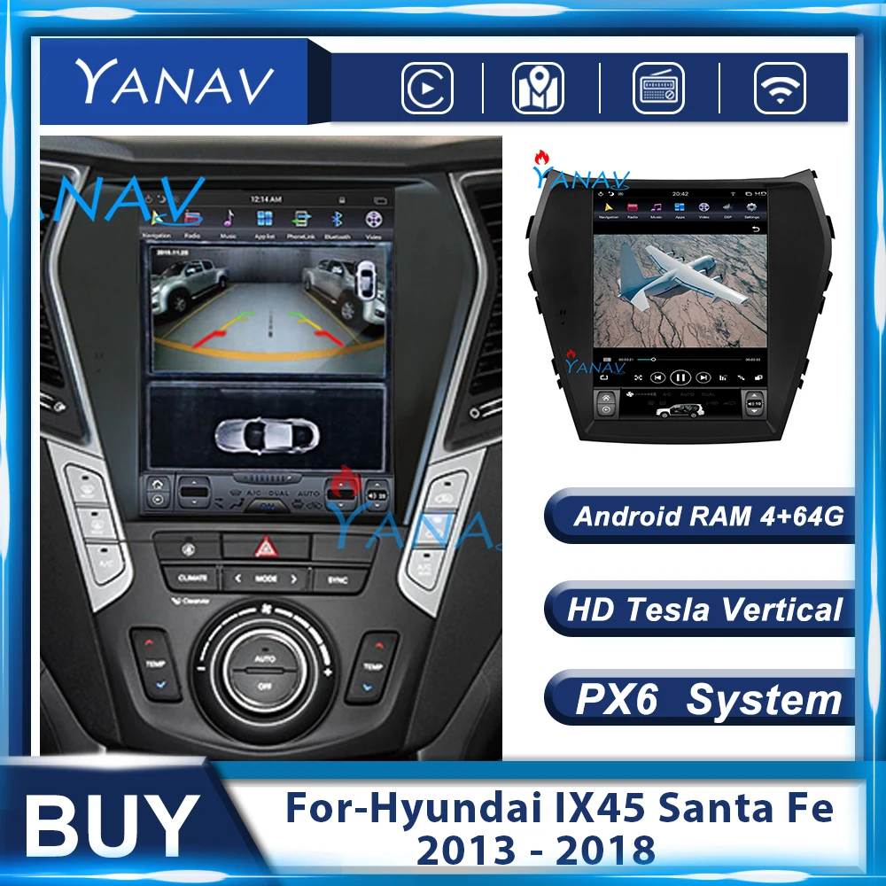 Car Radio GPS Navigation For-Hyundai IX45/Santa FE 2013-2018 Car Video Multimedia Player Audio Stereo Vertical Screen DVD Player
Car Radio GPS Navigation For-Hyundai IX45/Santa FE 2013-2018 Car Video Multimedia Player Audio Stereo Vertical Screen DVD Player
