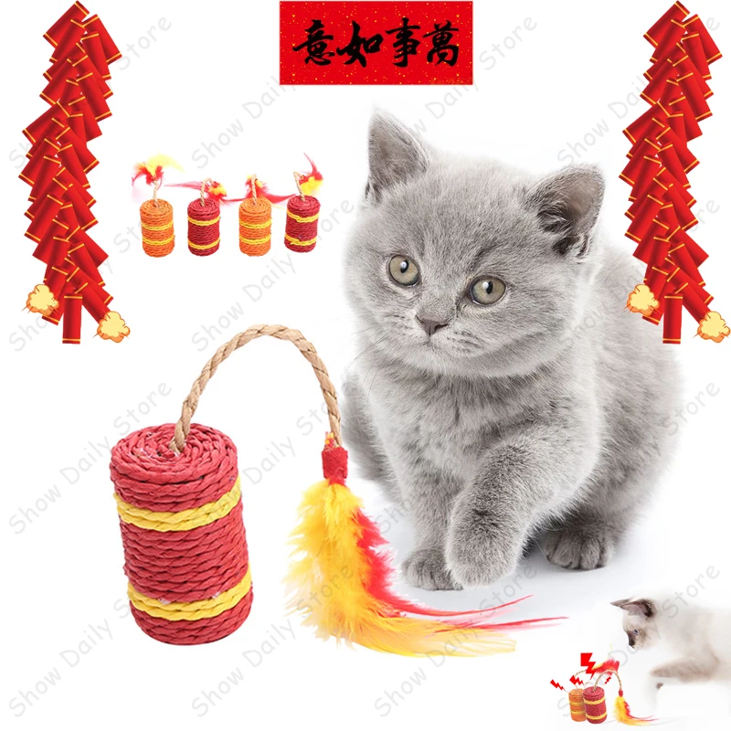 Новогодняя игрушка для кошек Firecracker, самоустраняющая скуку, кошачья молярная палочка, износостойкая сизальная маленькая Когтеточка, игрушк...
Новогодняя игрушка для кошек Firecracker, самоустраняющая скуку, кошачья молярная палочка, износостойкая сизальная маленькая Когтеточка, игрушк...
