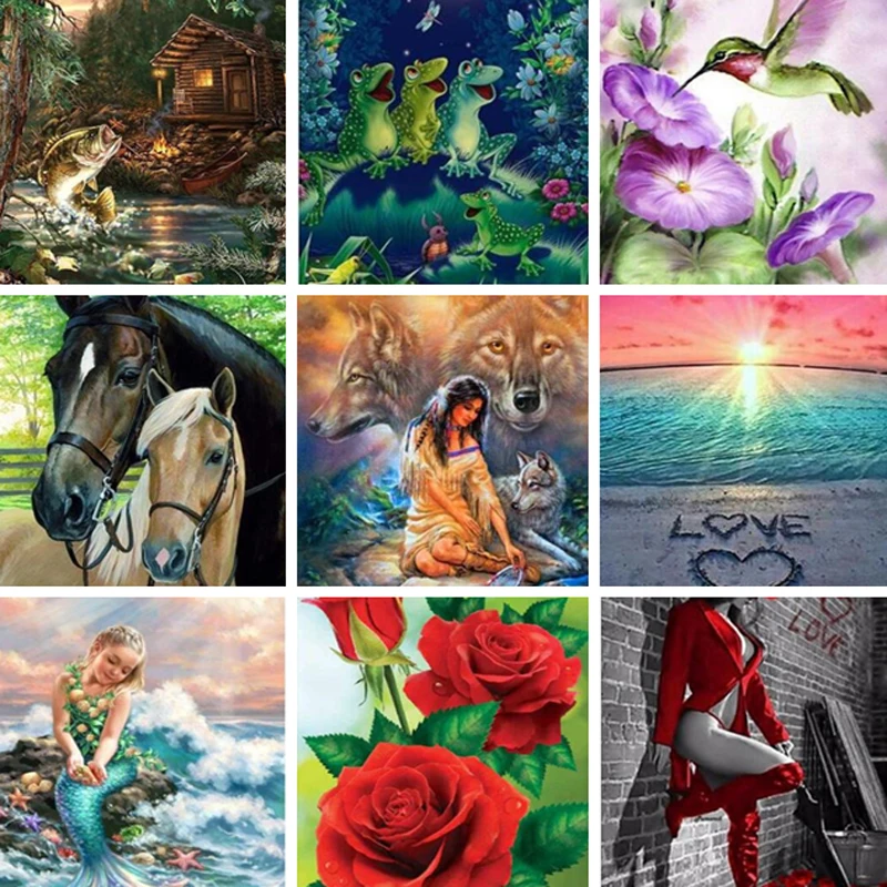 Full Square5D DIY Diamond Frog horse bird girl fish scenery animal Diamond Embroidery Cross Stitch Mosaic Sticker Gift LK1
Full Square5D DIY Diamond Frog horse bird girl fish scenery animal Diamond Embroidery Cross Stitch Mosaic Sticker Gift LK1