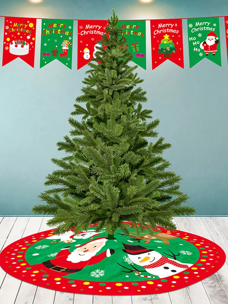 

84 см Коврик для украшения рождественской елки, нетканый тканевый мультяшный красный коврик для рождественской елки, строительный ковер для...