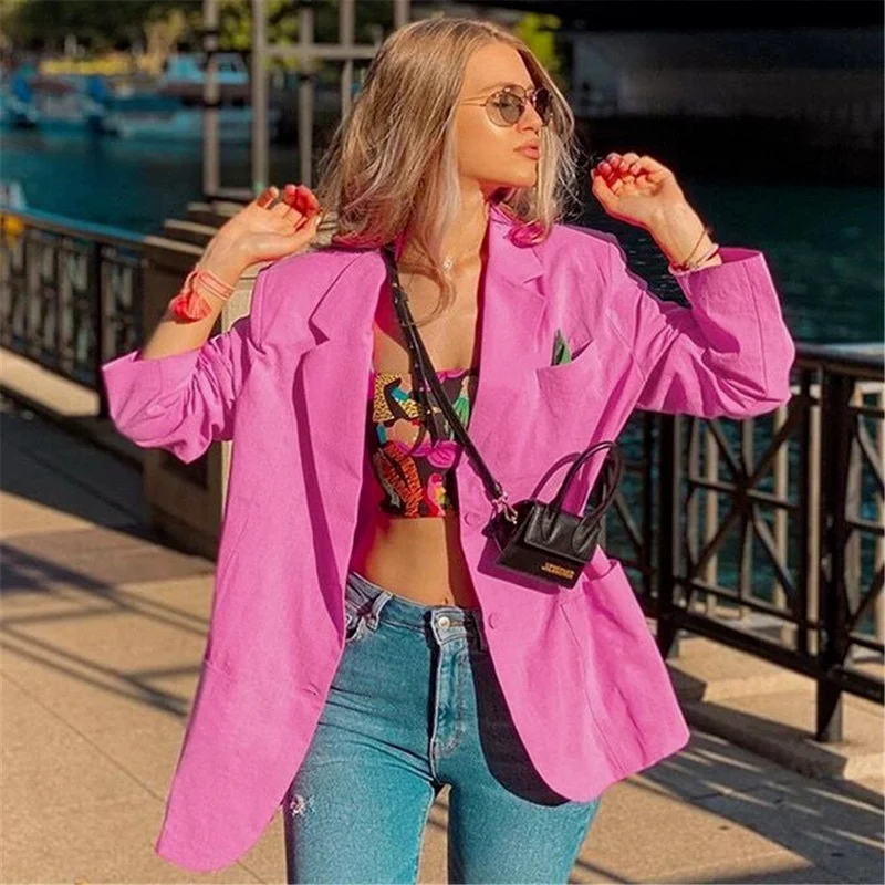 2021 Temperament Simple Casual Pure Cotton Loose Women Suit Jacket Elegant Chic Single-breasted Outwear Fashion Thin Blazer Coat
2021 Temperament Simple Casual Pure Cotton Loose Women Suit Jacket Elegant Chic Single-breasted Outwear Fashion Thin Blazer Coat