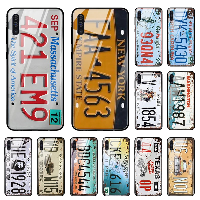 Retro License Plate Number Case For Samsung Galaxy A51 A50 A71 A70 M31 A31 A30 A21s Glass Phone Coque A91 M51 A10 A40 A41 A11
Retro License Plate Number Case For Samsung Galaxy A51 A50 A71 A70 M31 A31 A30 A21s Glass Phone Coque A91 M51 A10 A40 A41 A11