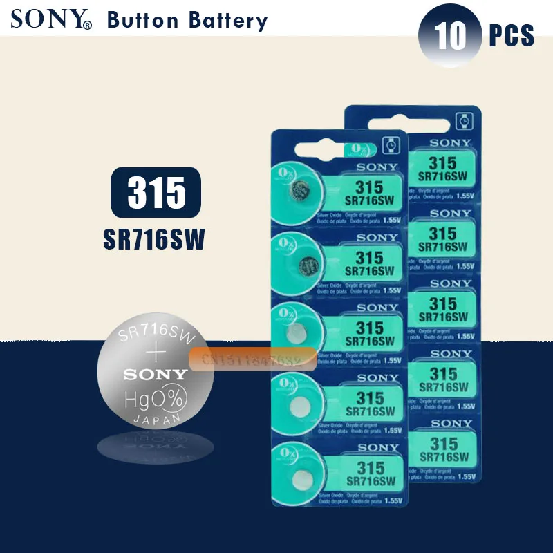 10 шт. Sony 100% оригинал 315 SR716 SR716SW EP2012 D315 часы Батарейная кнопка монетница сделано в