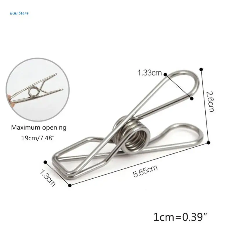 20 Pcs Multipurpose Windproof Clothespin Stainless Steel Marine Grade Durable Pegs Metal Hanging Clips for Clothes Towels
20 Pcs Multipurpose Windproof Clothespin Stainless Steel Marine Grade Durable Pegs Metal Hanging Clips for Clothes Towels