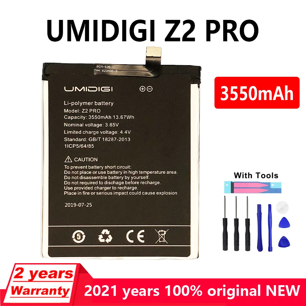 

New Original 3550mAh Phone Battery for UMI UMIDIGI Z2 PRO High quality Genuine Batteries With Free Tools+Tracking Number
