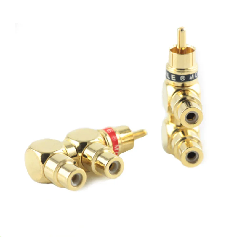 2Pcs Gold-plated RCA Plug 1 Point 2 Audio Adapter RCA Male To 2 Female Socket Connector
2Pcs Gold-plated RCA Plug 1 Point 2 Audio Adapter RCA Male To 2 Female Socket Connector