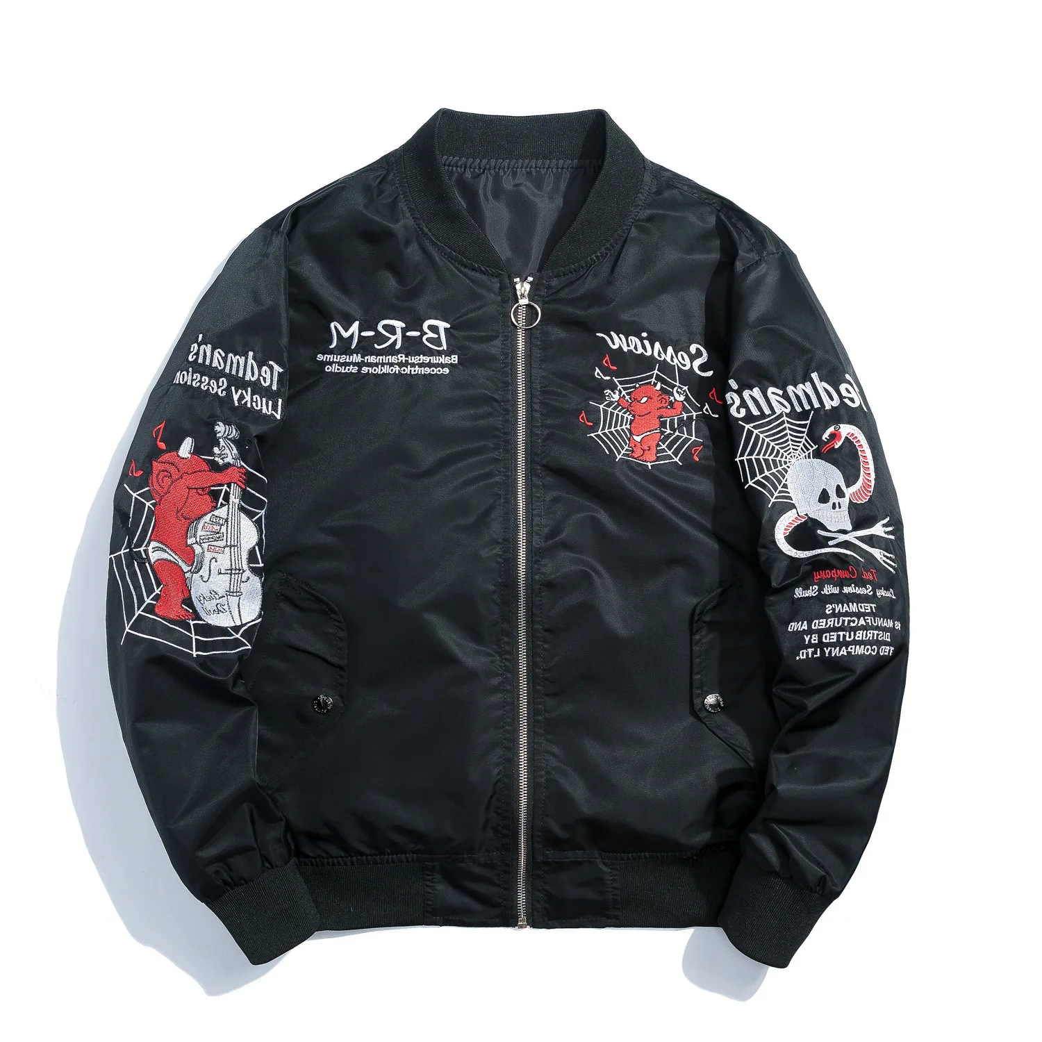 Winter Pilot Jacket Embroidery Skulls Anime Bomber Men Hip Hop Fashion Baseball Harajuku Japanese Streetwear Male
Winter Pilot Jacket Embroidery Skulls Anime Bomber Men Hip Hop Fashion Baseball Harajuku Japanese Streetwear Male