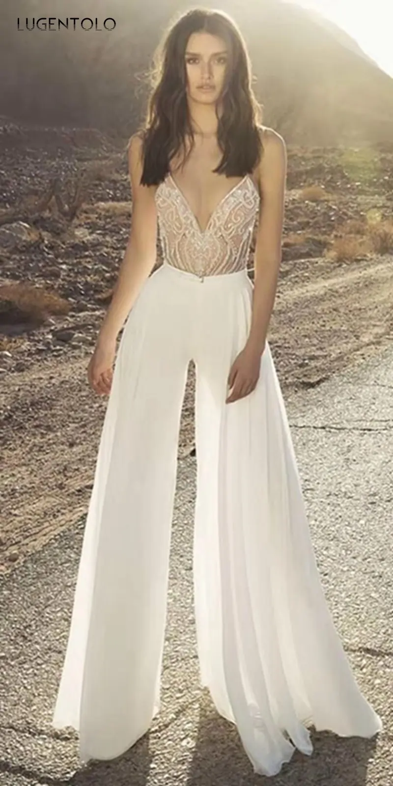 Lugentolo sexy Jumpsuit women sleeveless v-neck spring Wide legs party solid female elegant High waist long Jumpsuits 
Lugentolo sexy Jumpsuit women sleeveless v-neck spring Wide legs party solid female elegant High waist long Jumpsuits