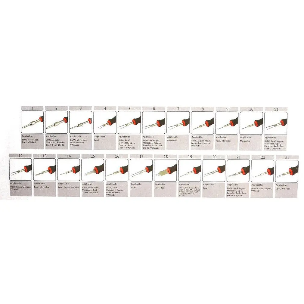 23pcs/set Universal Automotive Terminal Removal Tool Car Electrical Wire Clamp Pin Extractor Professional Connector Terminal
23pcs/set Universal Automotive Terminal Removal Tool Car Electrical Wire Clamp Pin Extractor Professional Connector Terminal