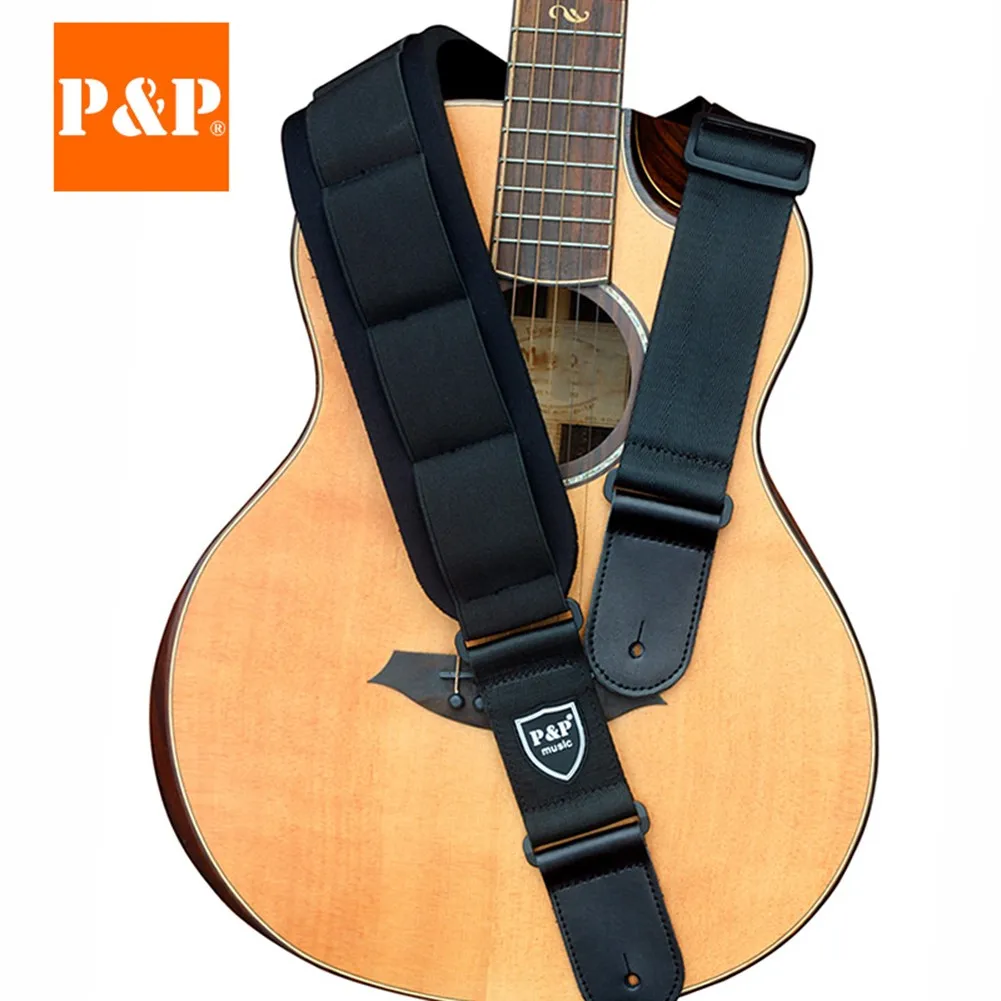 

Регулируемые ремни для гитары от 110 см до 132 см, ремень из воловьей кожи с губкой для басов, модный держатель для электрической акустической к...