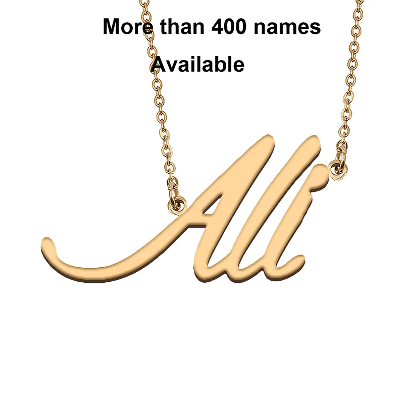 Cursive Initial Letters Name Necklace for Ali Birthday Party Christmas New Year Graduation Wedding Valentine Day Gift
Cursive Initial Letters Name Necklace for Ali Birthday Party Christmas New Year Graduation Wedding Valentine Day Gift