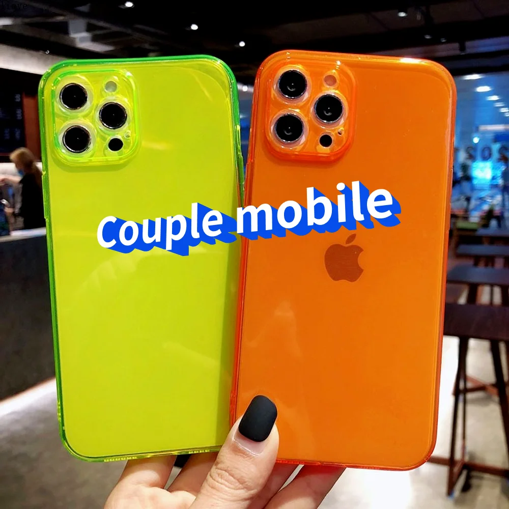 Couple model Fluorescent Clear Silicone Shockproof Phone Case For iPhone 11 12 Pro MAX Mini XS X XR 7 8Plus SE 2020 Lens Protect
Couple model Fluorescent Clear Silicone Shockproof Phone Case For iPhone 11 12 Pro MAX Mini XS X XR 7 8Plus SE 2020 Lens Protect
