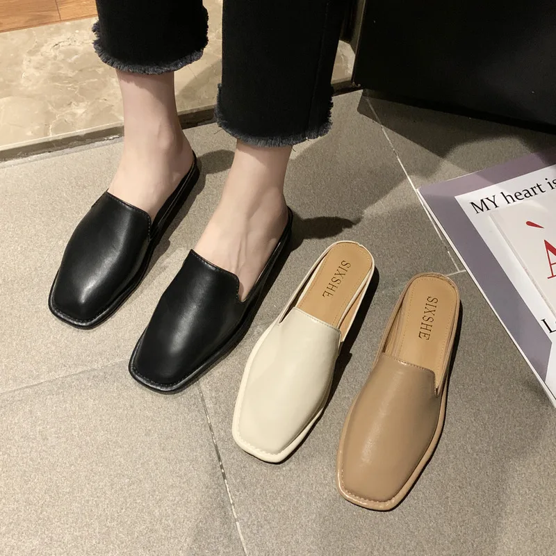 Muller Shoes Square Toe Solid Color Women's Sandals PU Material Pumps Slippers Flip Flops Flat Shoes zapatillas mujer Women Shoe
Muller Shoes Square Toe Solid Color Women's Sandals PU Material Pumps Slippers Flip Flops Flat Shoes zapatillas mujer Women Shoe