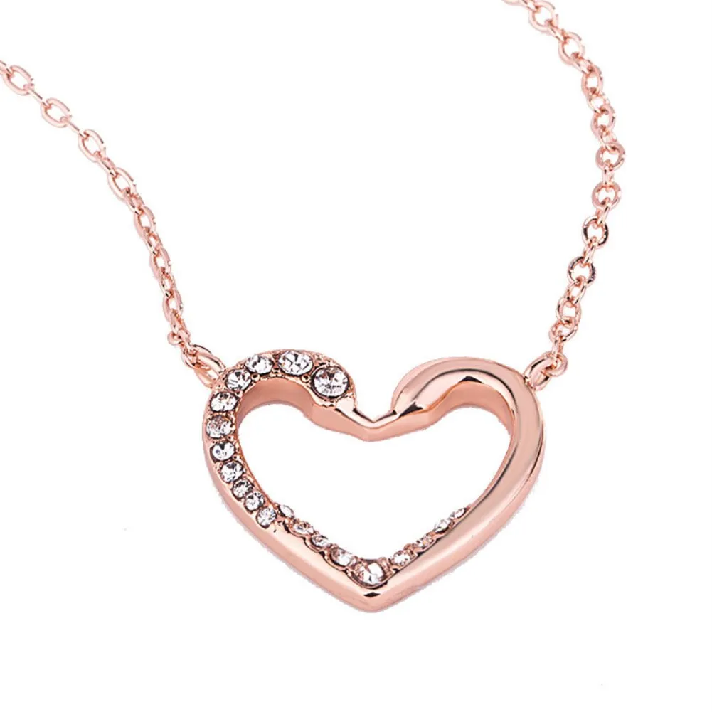 Fashion Novel Swam Heart Desgin Necklace Rose Gold Plated Chokers Necklace with Shiny Rhinestone for Women Jewelry Gift XL159
Fashion Novel Swam Heart Desgin Necklace Rose Gold Plated Chokers Necklace with Shiny Rhinestone for Women Jewelry Gift XL159