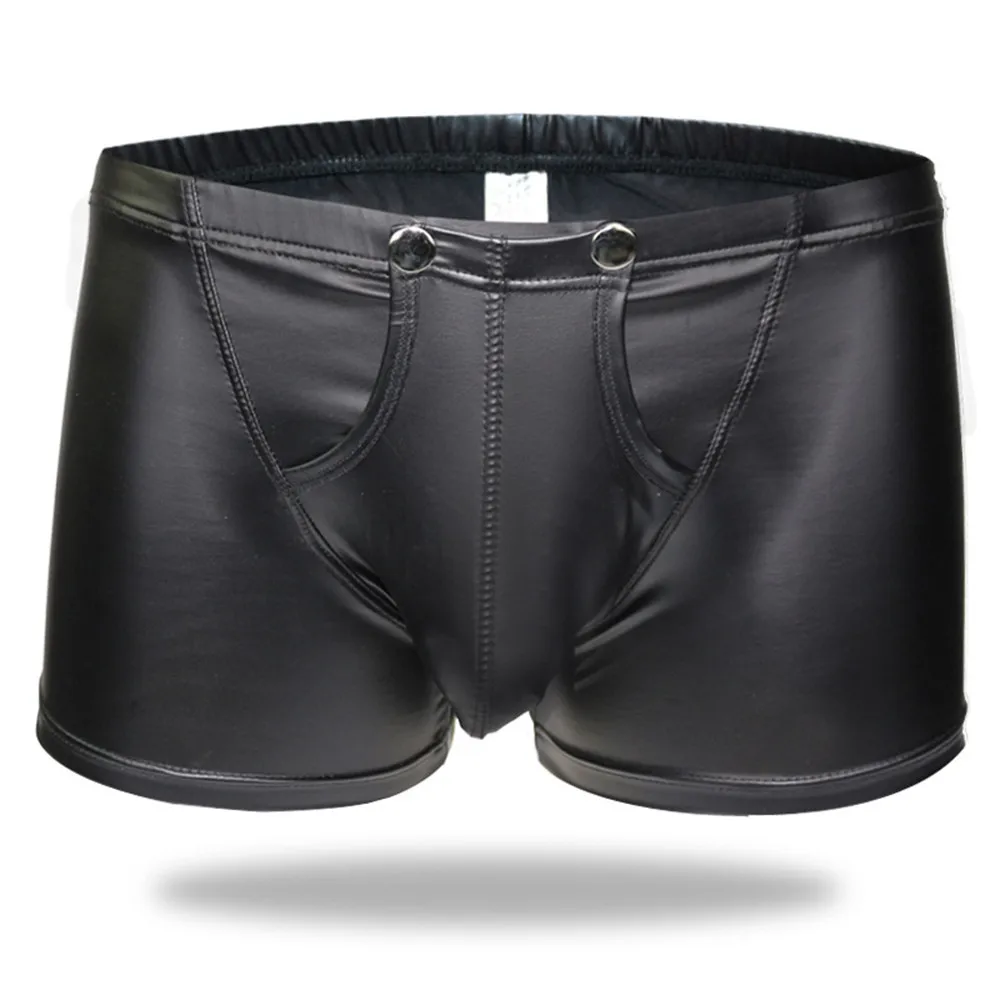 Men Wet Look Sexy Fashion Low Rise PU Sexy Boxer Briefs Underpants Faux Leather Low Rise Sexy Imitation Leather
Men Wet Look Sexy Fashion Low Rise PU Sexy Boxer Briefs Underpants Faux Leather Low Rise Sexy Imitation Leather