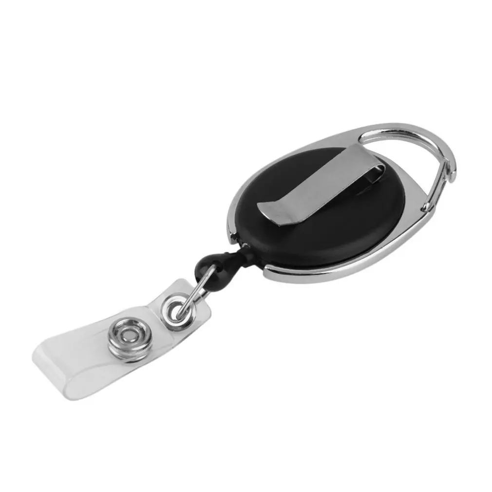 Black Retractable Reel Pull Key ID Card Badge Tag Belt Clip Chain Holder Metal Housing Plastic Covers Carabiner Style
Black Retractable Reel Pull Key ID Card Badge Tag Belt Clip Chain Holder Metal Housing Plastic Covers Carabiner Style