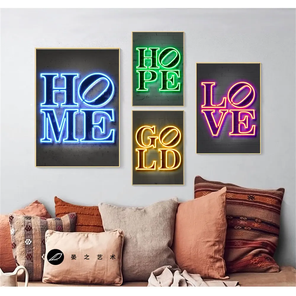 Motivational Text Love and Hope Poster Canvas Print Neon Art Painting Wall Art Decorative Cuadros for Living Room Home Decor
Motivational Text Love and Hope Poster Canvas Print Neon Art Painting Wall Art Decorative Cuadros for Living Room Home Decor