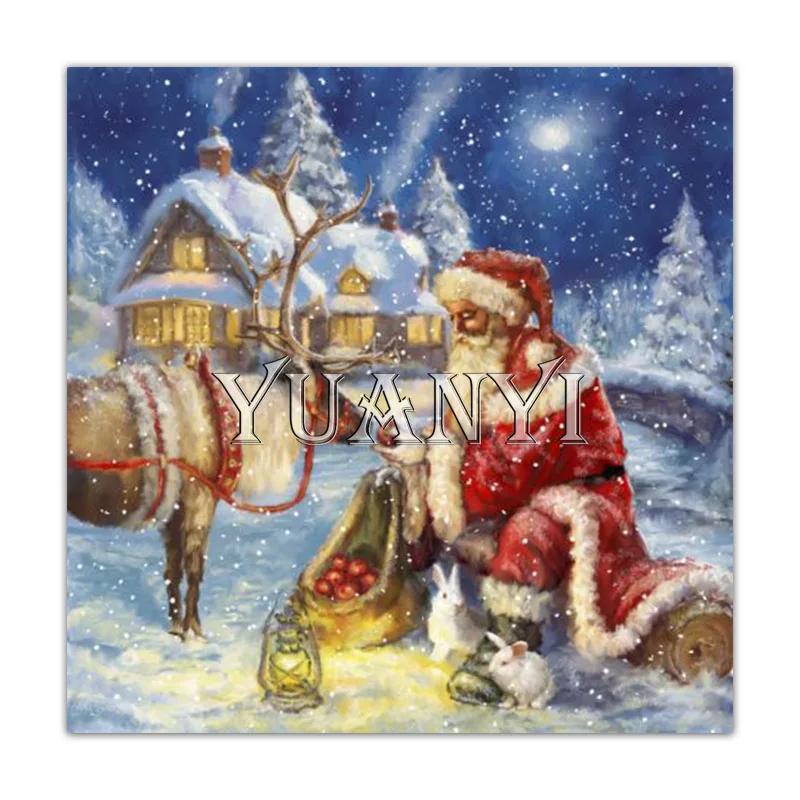

5D бриллиантовый рисунок Рождество Санта-Клаус Олень полная квадратная Алмазная вышивка крестиком полная круглая Алмазная мозаика DIY Декор