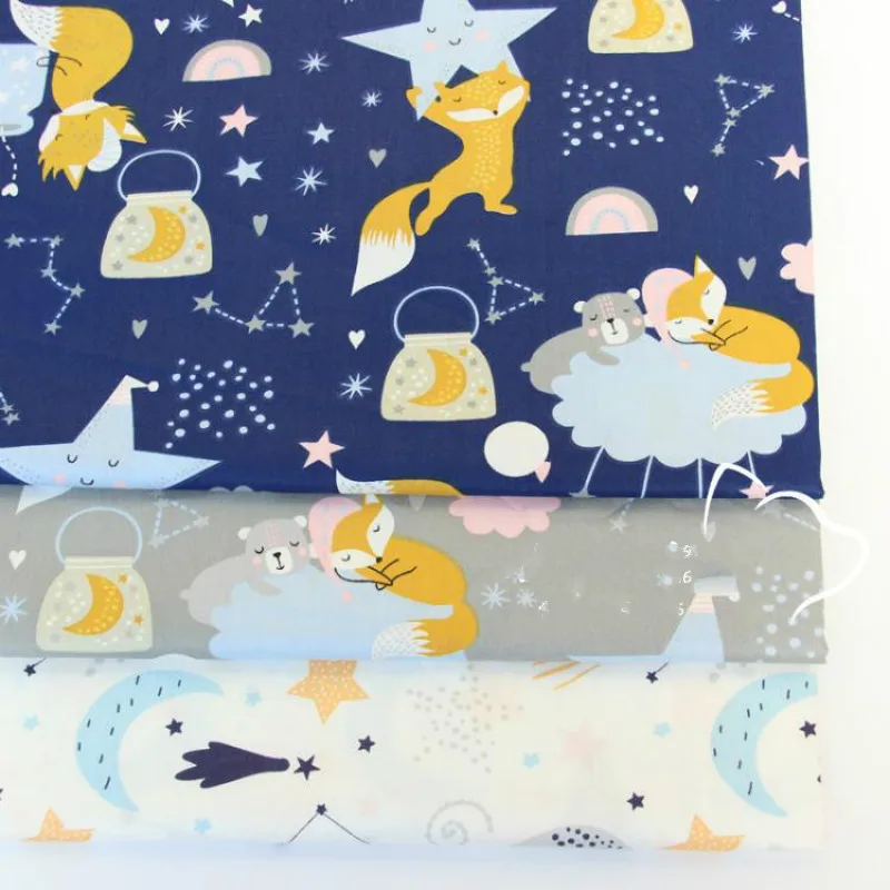 Nordic Wind Fox Printed Fabric Handmade Cotton Fabric Clothing Curtain Bed Fabric 
Nordic Wind Fox Printed Fabric Handmade Cotton Fabric Clothing Curtain Bed Fabric