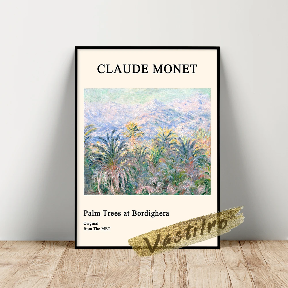 Claude Monet Exhibition Poster, Claude Palm Trees At Bordighera Wall Painting, Monet Tree Prints, Vintage Scenery Wall Stickers
Claude Monet Exhibition Poster, Claude Palm Trees At Bordighera Wall Painting, Monet Tree Prints, Vintage Scenery Wall Stickers