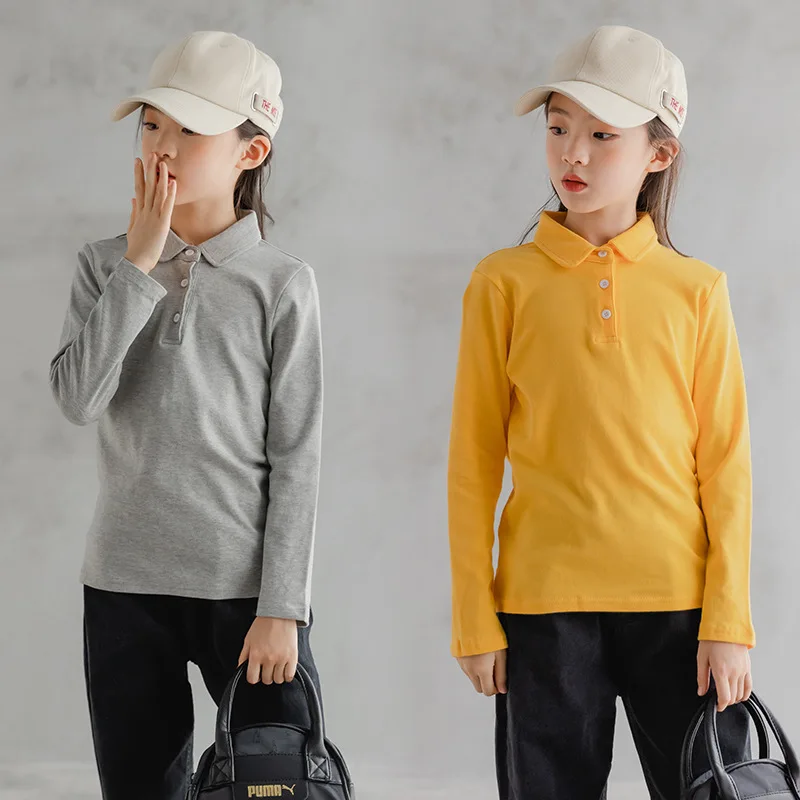 Casual 2021 Cotton Polo Shirts Teenage Girls Solid Long Sleeve Buttom Blouses Clothing Kids Sport Tops Children Clothes 4-16 Y
Casual 2021 Cotton Polo Shirts Teenage Girls Solid Long Sleeve Buttom Blouses Clothing Kids Sport Tops Children Clothes 4-16 Y