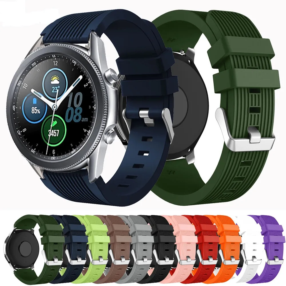 

For Samsung Galaxy Watch 3 45mm 41mm Band Silicone Bracelet Watchband 20mm 22mm Strap For Galaxy Watch42mm 46mm/Gear S3 Frontier