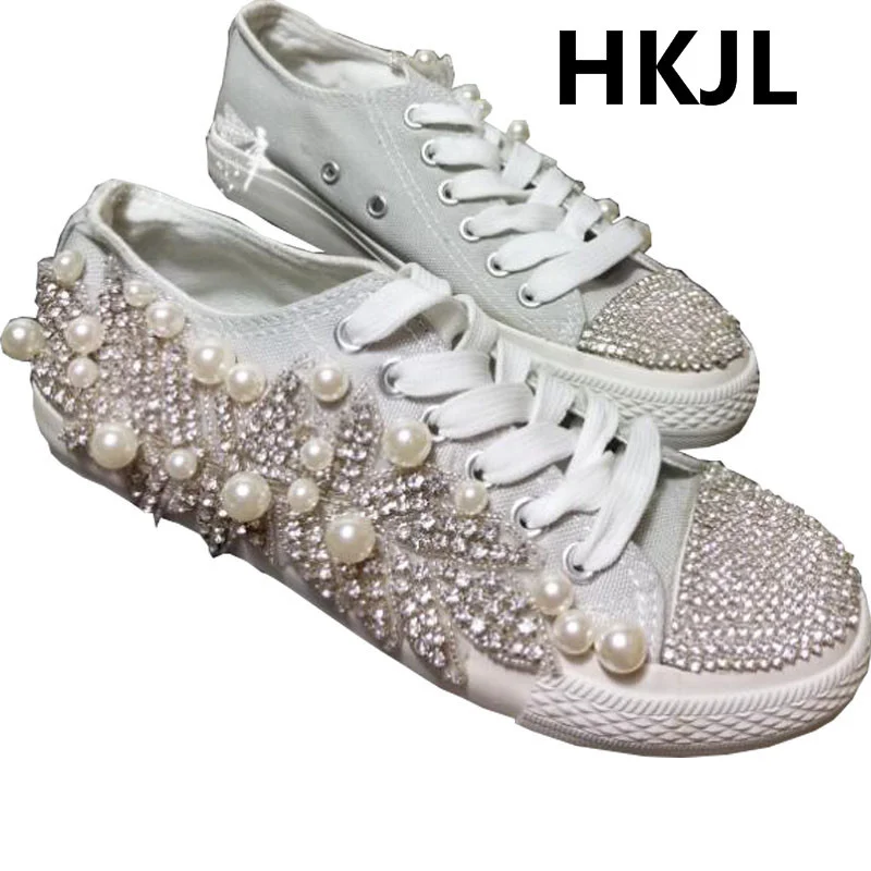 2021 new handmade diamond infused canvas flat low-top diamond shoes pearl infused diamond shoes
2021 new handmade diamond infused canvas flat low-top diamond shoes pearl infused diamond shoes