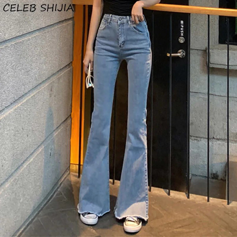 New Chic Jeans for Women Denim Full Length Vintage Flare Leg Jeans High Waist Female Black Trousers Blue
New Chic Jeans for Women Denim Full Length Vintage Flare Leg Jeans High Waist Female Black Trousers Blue